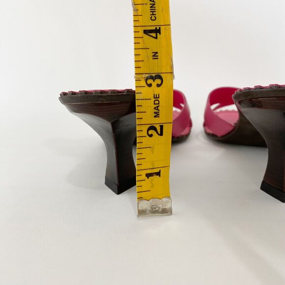 Coldwater Creek Sandal Womens Size 9 Leather Open Toe Buckle Accent 2.25" Spool - Picture 12 of 12